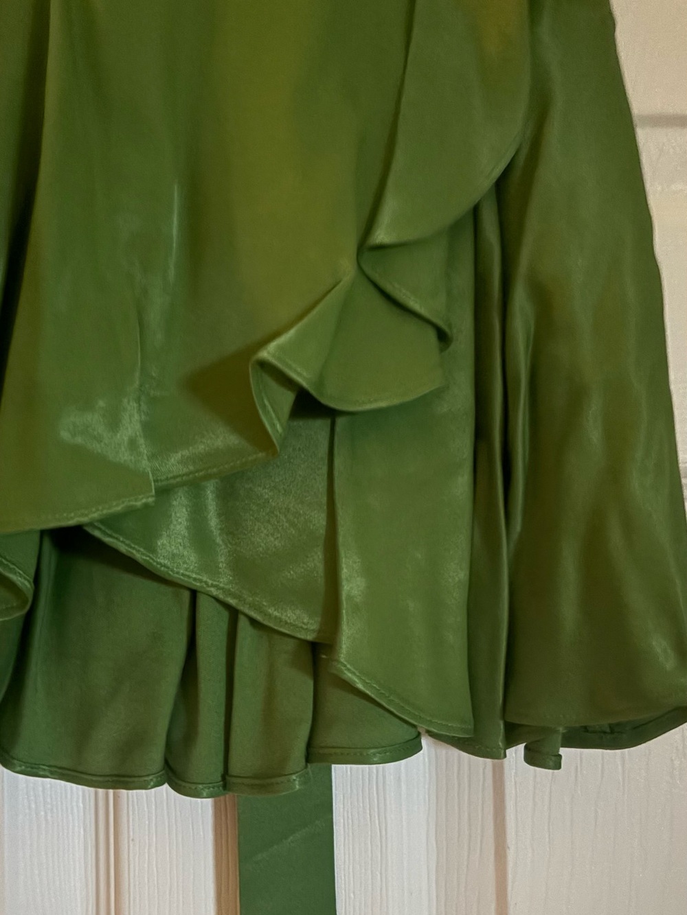 Zara Emerald Green Satin Skirt